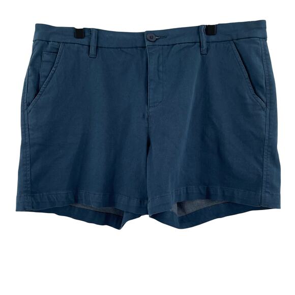 KUT FROM THE KLOTH Shorts Size 16 Trouser Blue Cotton Stretch NWT Summer Casual - Picture 1 of 13